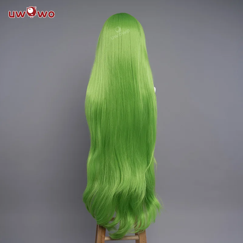 UWOWO Black Bride Cosplay Wig C.C. Lelouchh Bride Cosplay Hair Halloween Cos