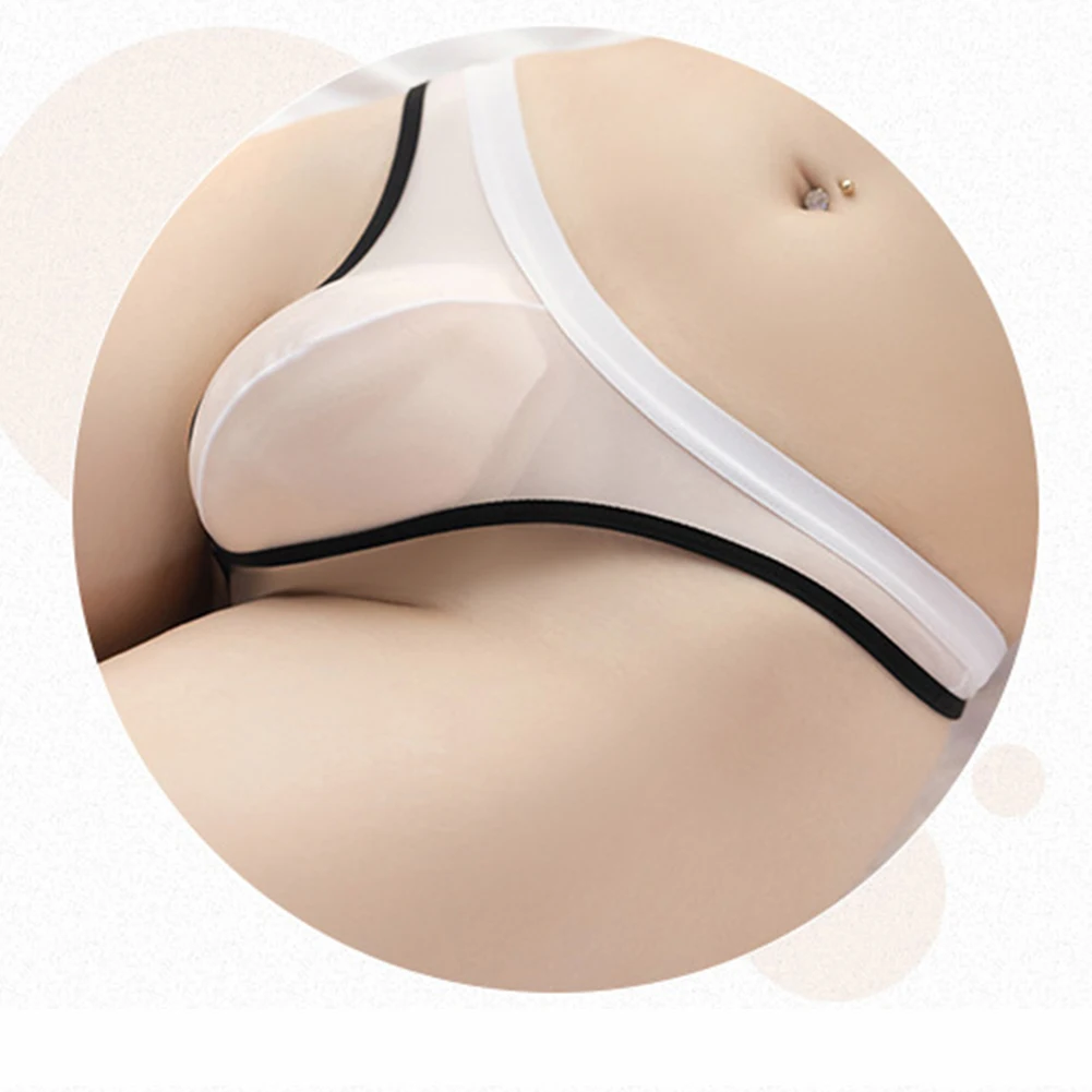 سراويل داخلية مثيرة للرجال ، سراويل داخلية منتفخة ، ملابس داخلية شفافة ، ملابس داخلية منخفضة الارتفاع ، ثونغ خلفي ، سراويل داخلية جيدة التهوية مفرغة