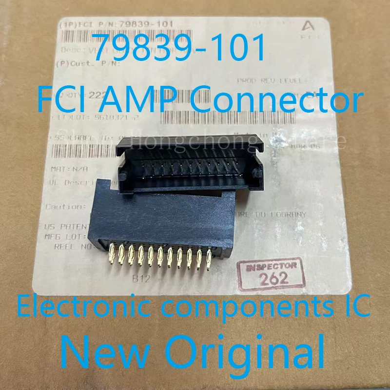 New 79839-101 79839-101LF 79839 FCI AMP CONNECTOR 22PIN 2.54MM 2PCS