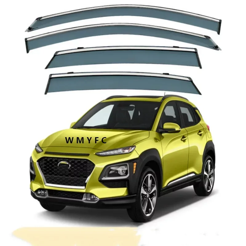 

Side Window Deflectors For Hyundai Kona Encino Kauai 2017 2018 2019 2020 2021 2022 Door Visor Rain Sun Guards Protectors SUNZ