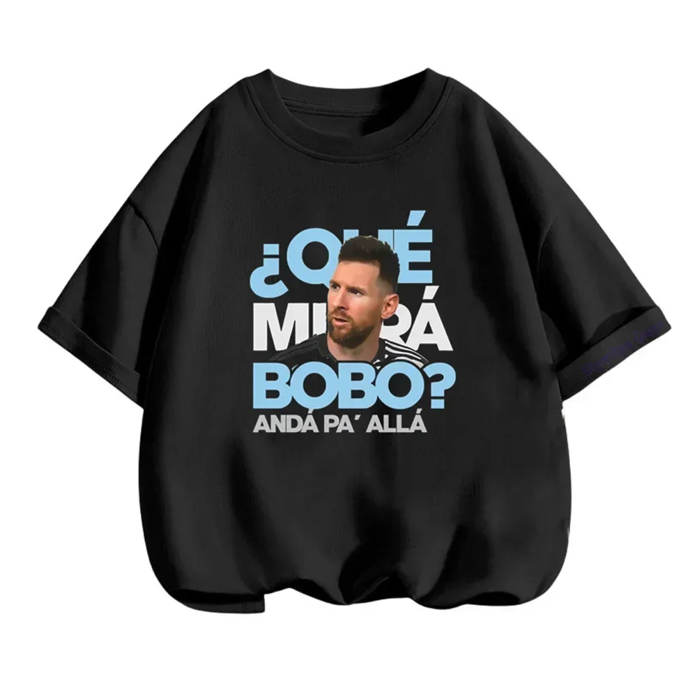 

Messi Avatar Printed Children's Clothing Children's Summer Short-sleeved Red Kid Disney T-shirt Sports Tops for Boys and Girls