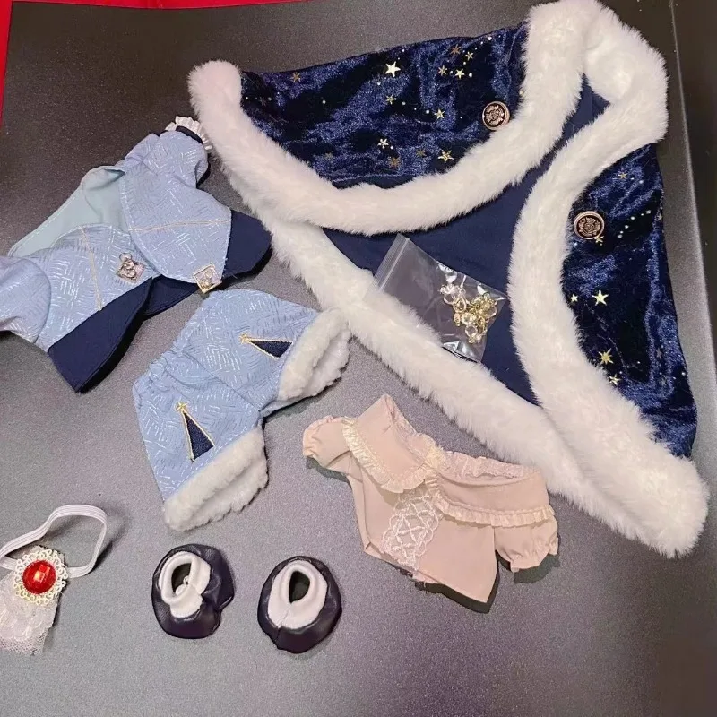 Ropa de acción para bebé, traje de Corona de estrella para muñeca de algodón de 20cm, traje de vestir, capa, conjuntos de Corona Moble, juguetes para niños, regalo