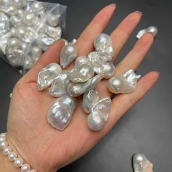 AAAAA High Quality Tail Beads White Natural Freshwater Pearl Baroque Beads for Jewelry Making DIY Necklace Earrings Accessories