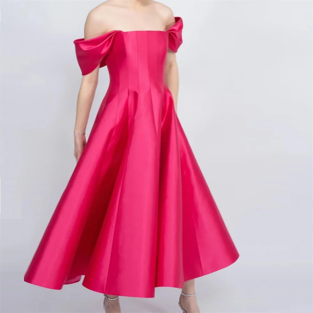 

Prom Gown Formal Dress Evening Saudi Arabia Dearin Off-the-shoulder Ball Ankle Length Open Ba