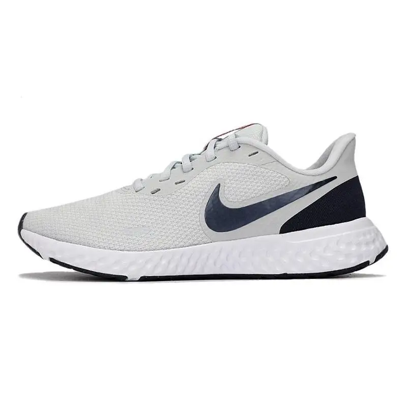 Nike-zapatillas Nike Revolution 5 Premium Pure Platinum Thunder Blue, Zapatos de deporte, BQ3204-018