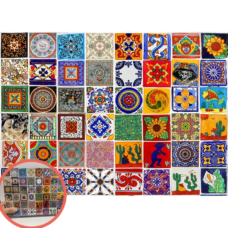 

1000pcs Jigsaw Puzzle Adult Modern Geometric Wall Decor Abstract Art & Mexican Mosaic Patterns 70x50cm Colorful