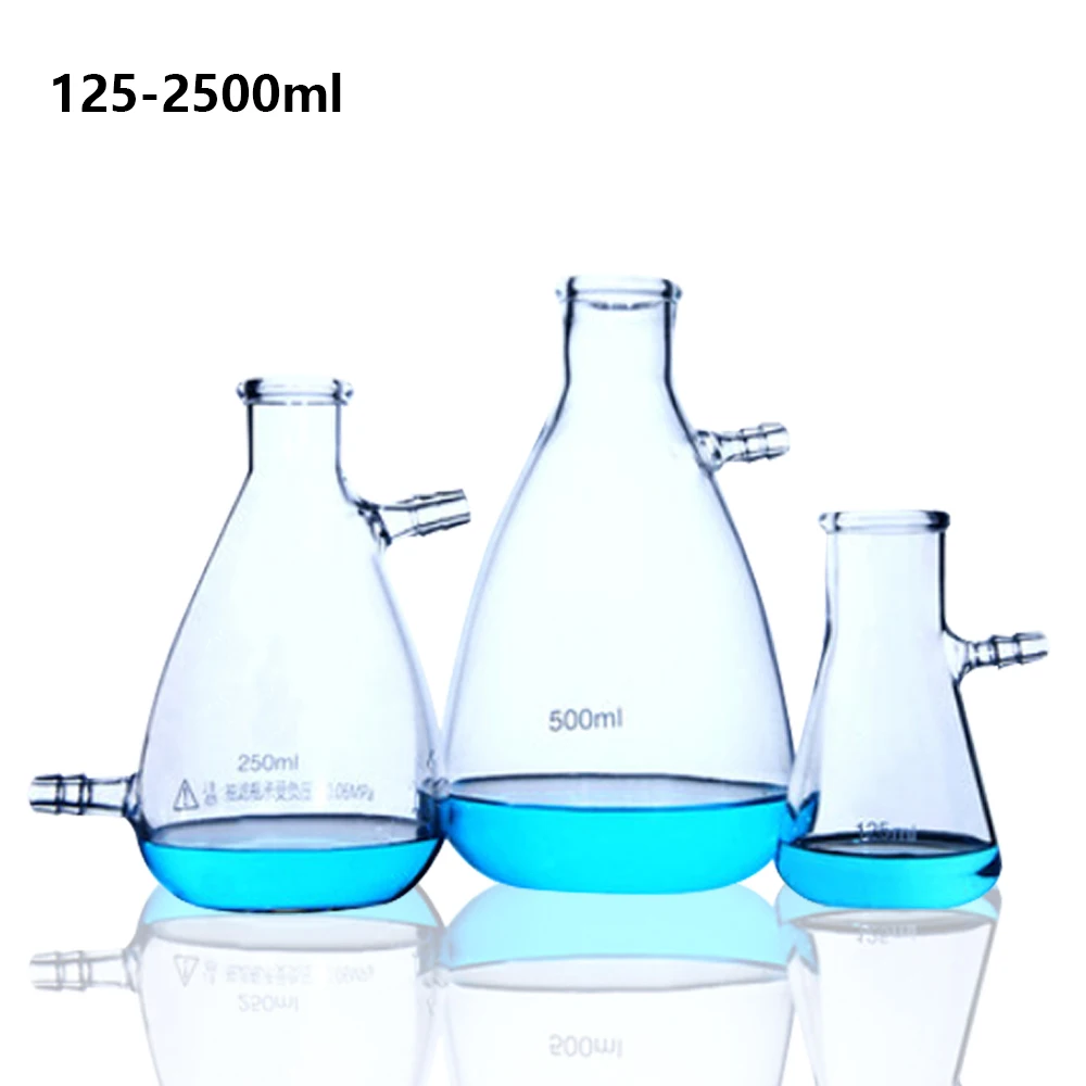 Double mouth suction bottle125-500ml Filtration instrument chemical experiment High temperature resistance Corrosion resistance