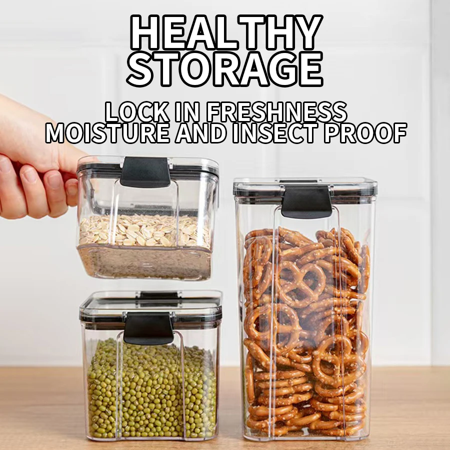 1PCAirtight Food Storage Containers Set With Lids - Perfect For Kitchen Pantry Organization And Storage Of Cereal, Rice, Pasta,