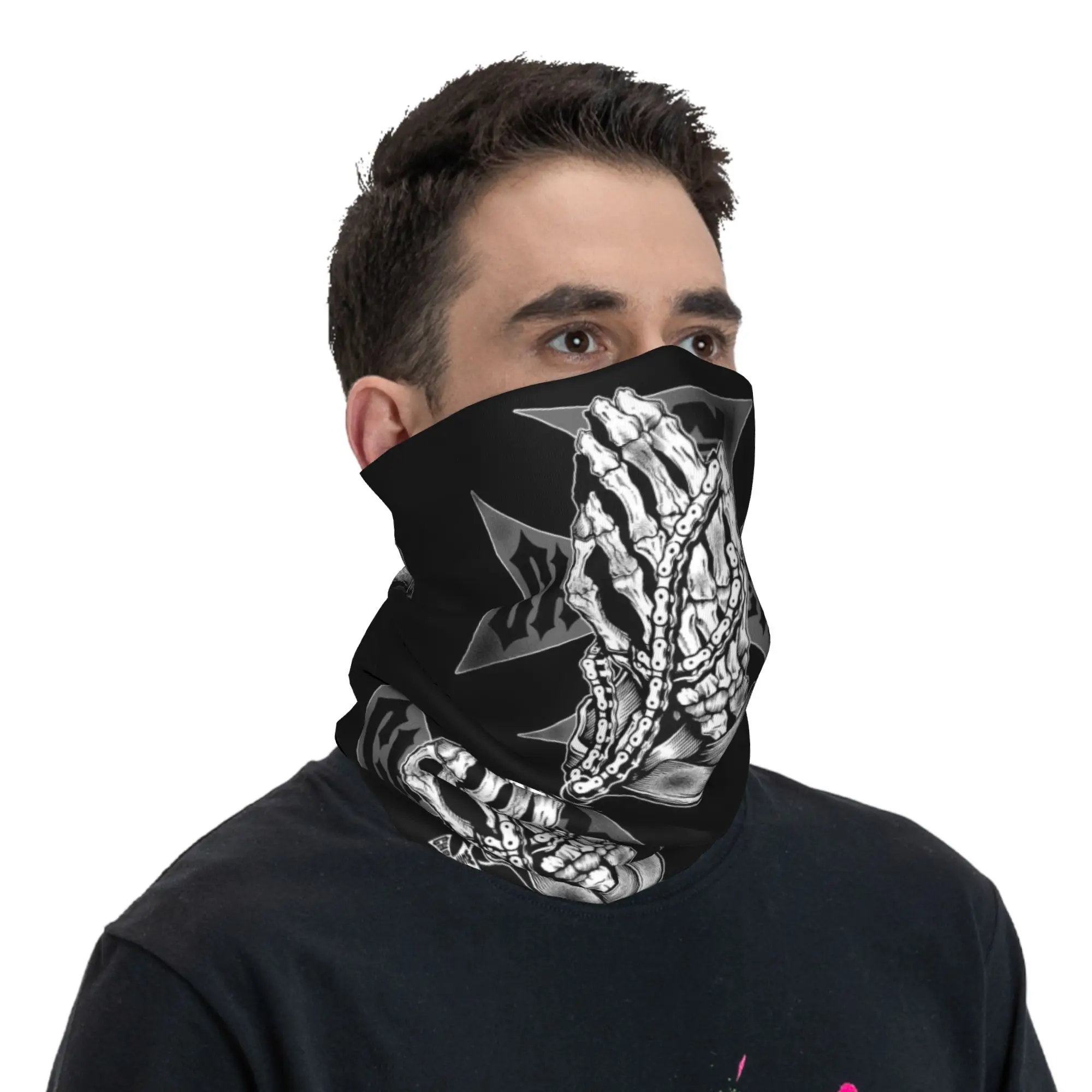 Bandana cruzada de hierro de costa personalizada, polaina para el cuello, bufanda para la cara a prueba de viento, cubierta para mujeres y hombres, diadema, pasamontañas de tubo