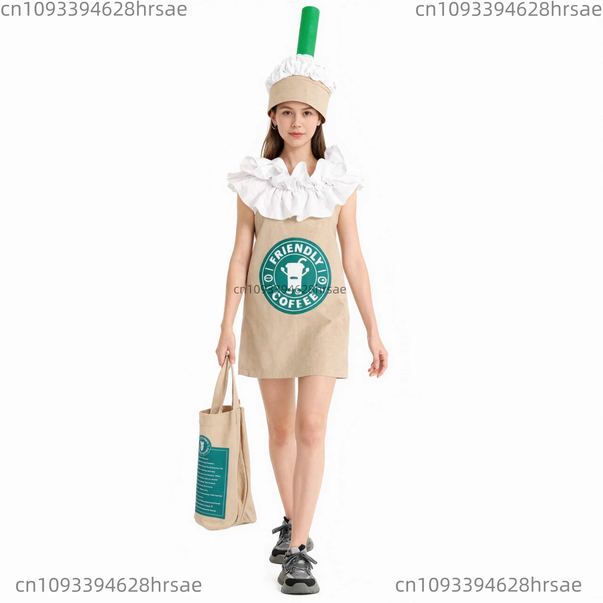 

Adult Novelty Coffee Cosplay Costume Boys Girls Dress Up COS Clothes School Stage Performance Idea Carnival Party Outfit