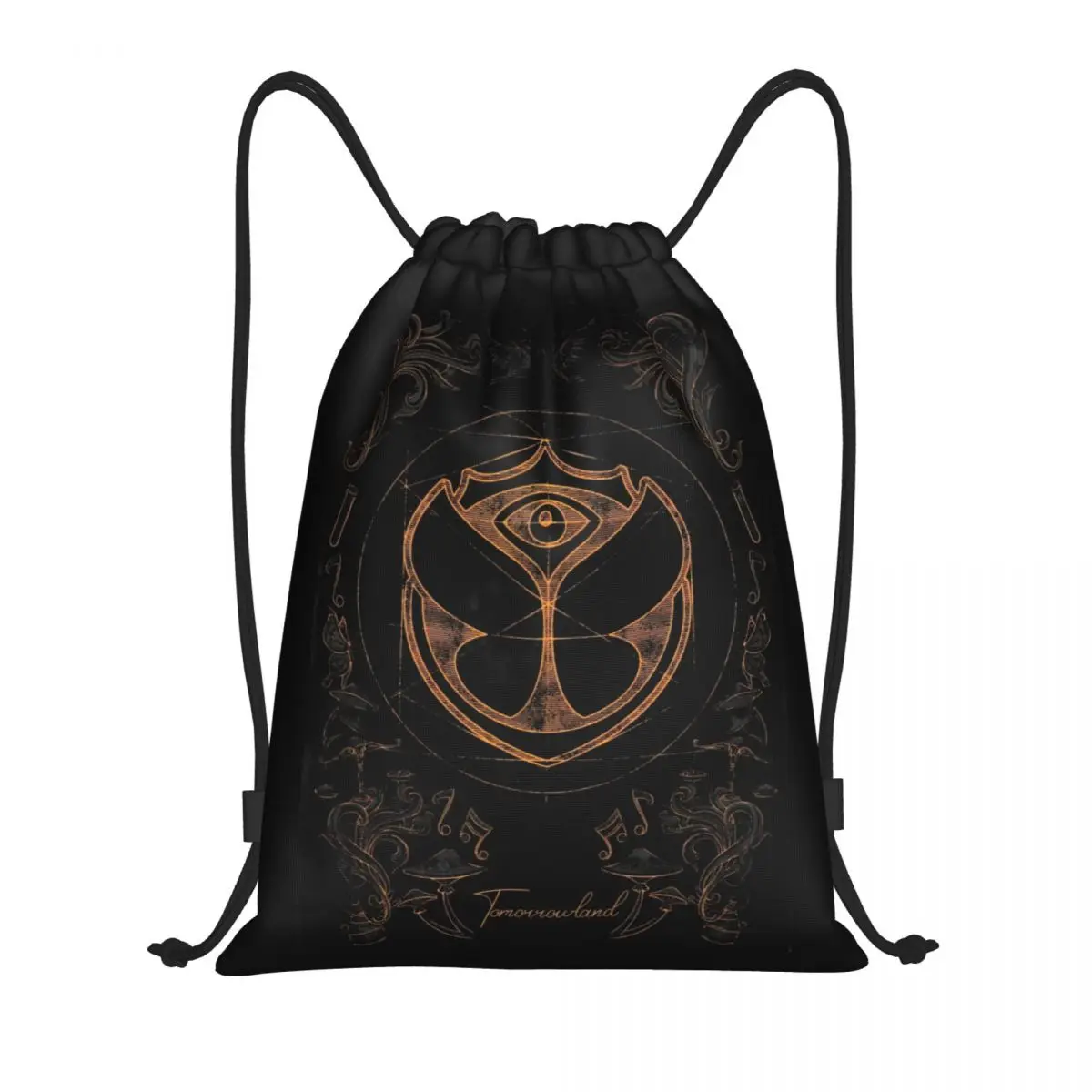 Custom Tomorrowlands Drawstring Bag Women Men Lightweight Belgian Electronic Dance Music Festival Sports Gym Storage Backpack