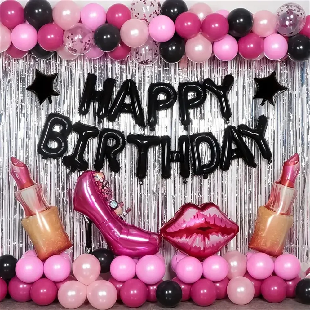 13pcs 16inch HAPPY BIRTHDAY Foil Balloons Rose Gold Black Blue Pink Balloon Birthday Party Decoration Colorful Banner Globos image 6