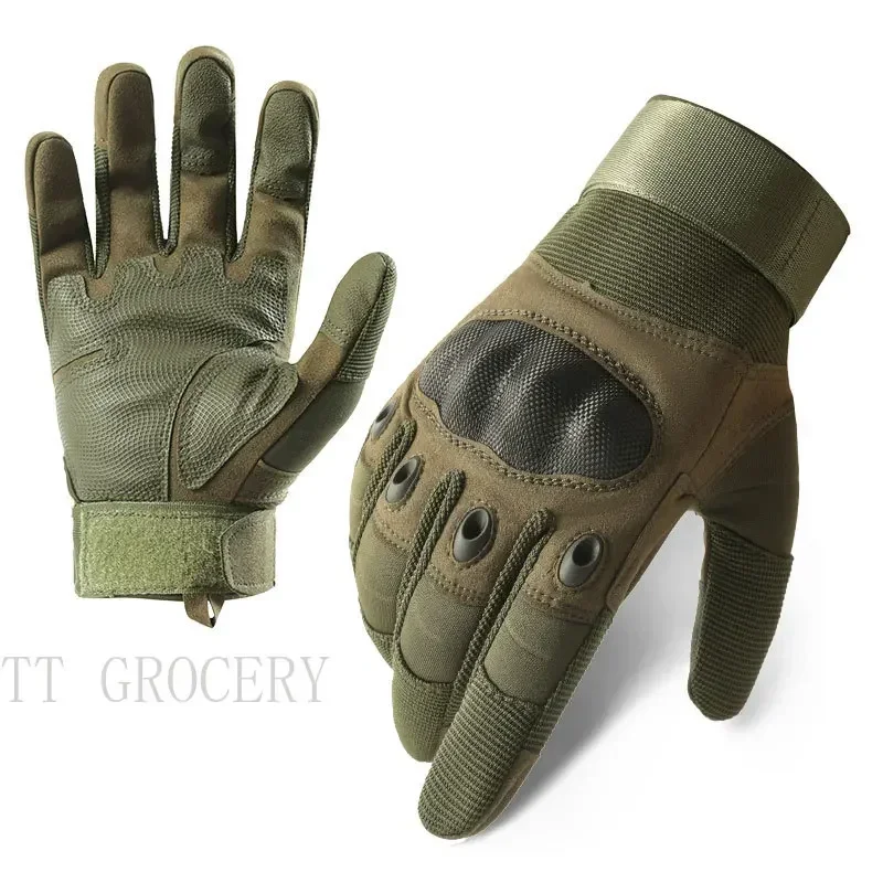 Touch Screen Tactical  Paintball Airsoft Combat Motocycle Hard Knuckle Full Finger Gloves Security Protection