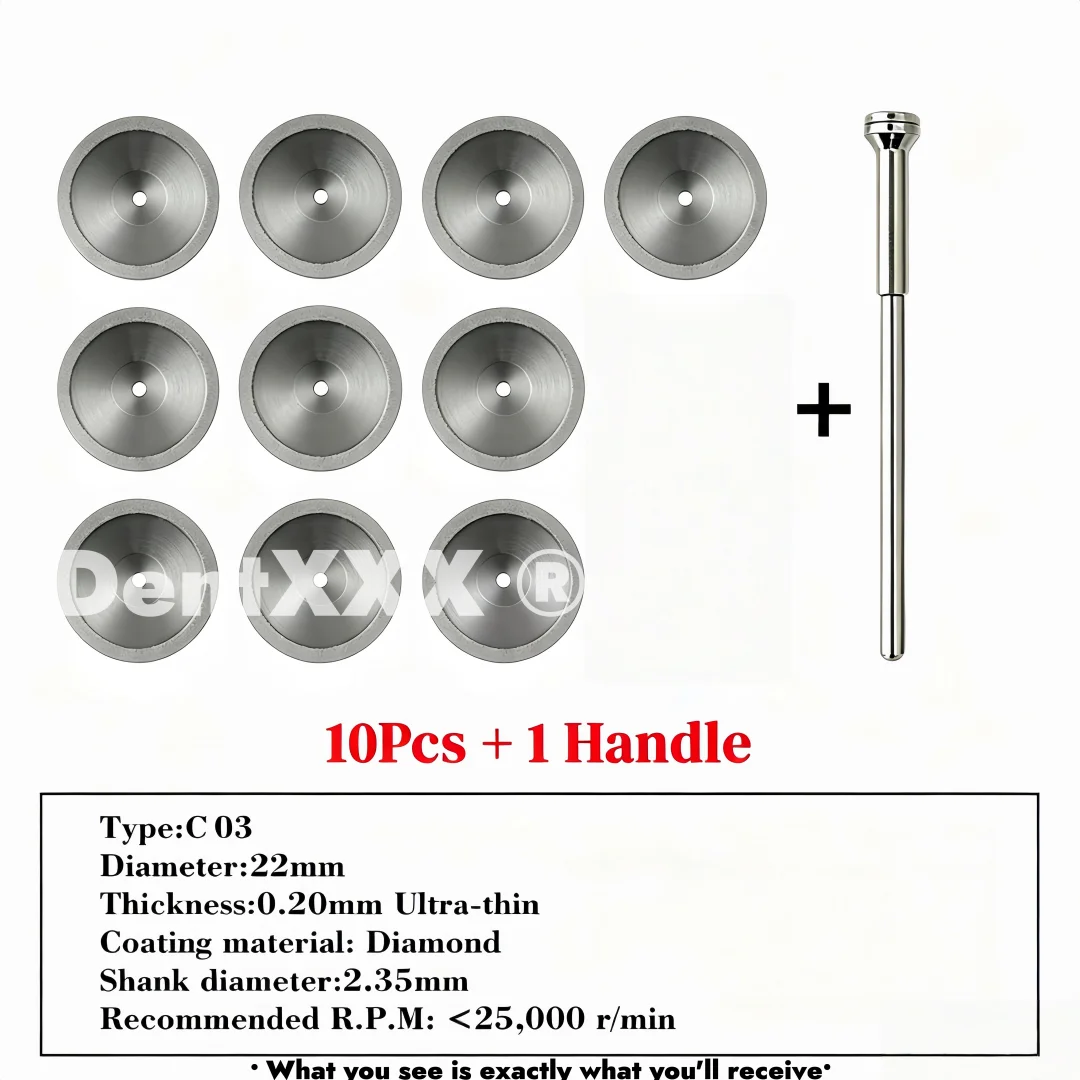 Ultra-Thin Double-Sided Diamond Grinding Discs – 0.20mm Cutting & Polishing Blades with 2.35mm Shank