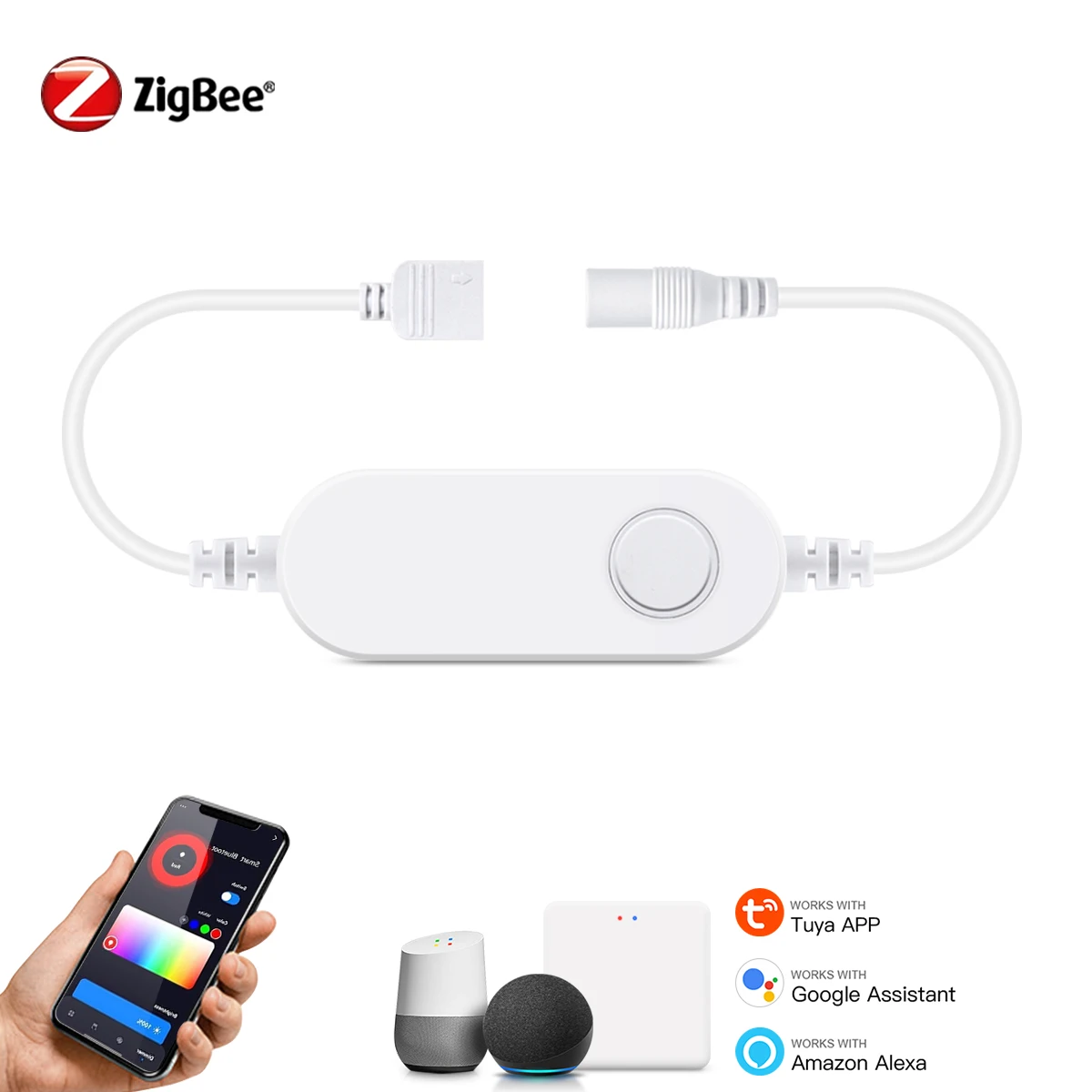 DC12V-24V Einfarbig RGB Zigbee 3,0 Wifi Controller 4PIN DC Tuya LED Streifen Controller Dimmer