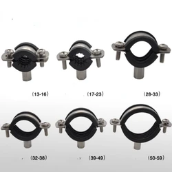 13-59mm M8 M10 Female 304 Stainless Steel Pipe Clamp Bracket Support Hanger Fixed Plumbing Water