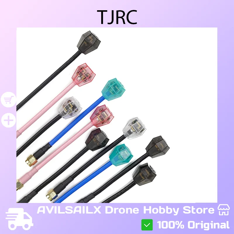 2pcs TJRC 5.8G FPV Antenna LHCP 60mm100mm 180mm SMA with UFL Adapter for O4 PRO Long Range FPV Drone