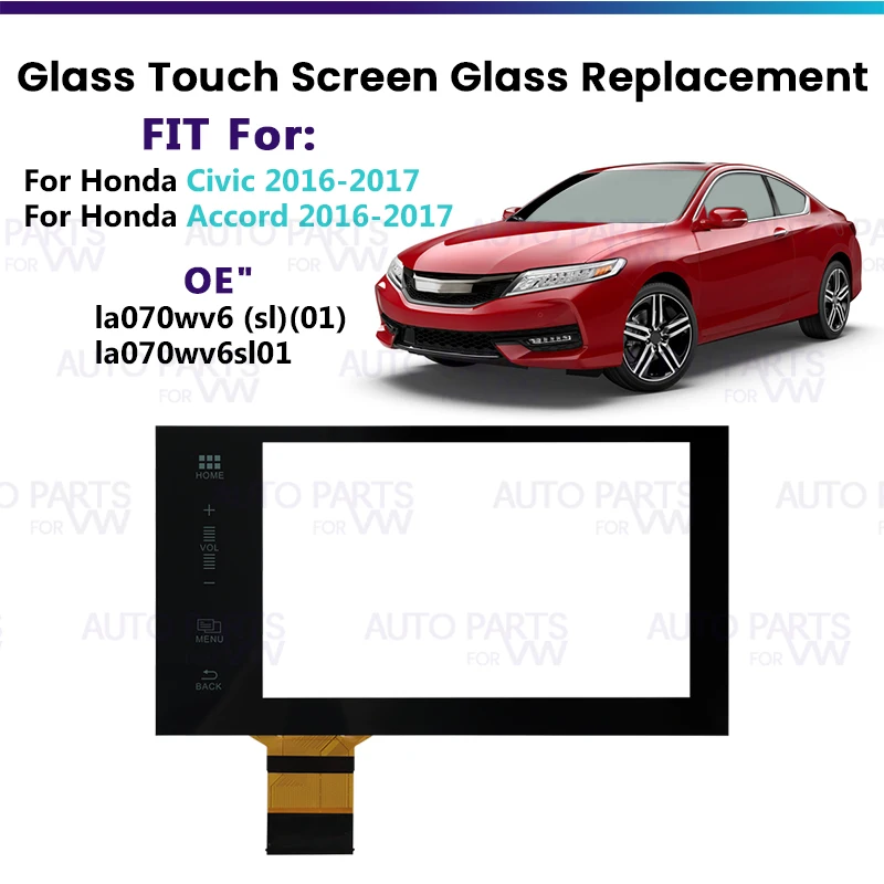 60 Pin Touchscreen Glas Digitalis ierer Panel für Honda Civic Accord HR-V Pilot 2016 2017 Auto GPS Navigation 7 Zoll Radio Ersatz