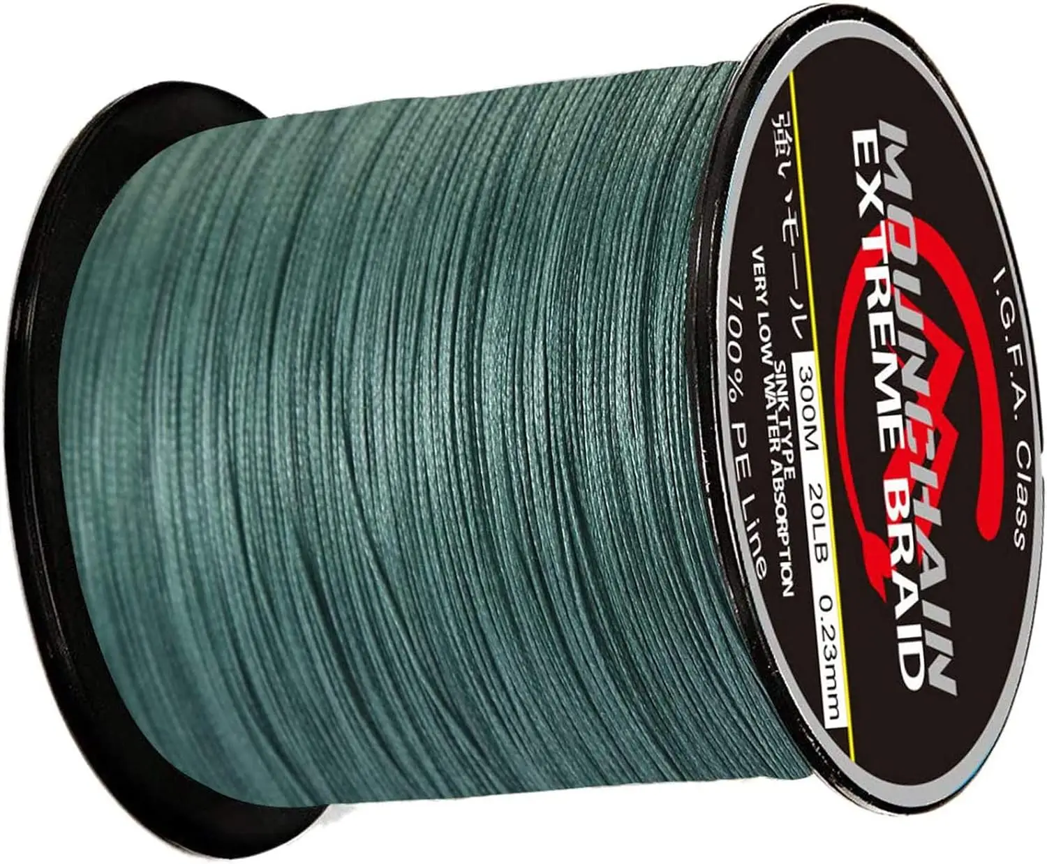 Garvee 1000m Moosgrüne geflochtene PE-Angelschnur, 4 Stränge, 40lb, hochempfindliche, abriebfeste geflochtene Angelschnur, leistungsstarke, kostengünstige Angelschnur
