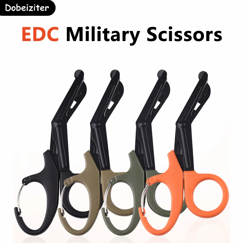 Tijeras de rescate para supervivencia, cortador de gasa, tijeras de primeros auxilios de emergencia, corte de ropa al aire libre, tijeras médicas tácticas de jardinería
