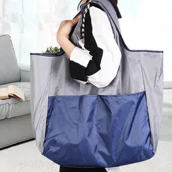 Bolso de compras grande y plegable, bolsa portátil de gran capacidad, reutilizable, impermeable, para comestibles, de hombro, para viaje, novedad de 2023