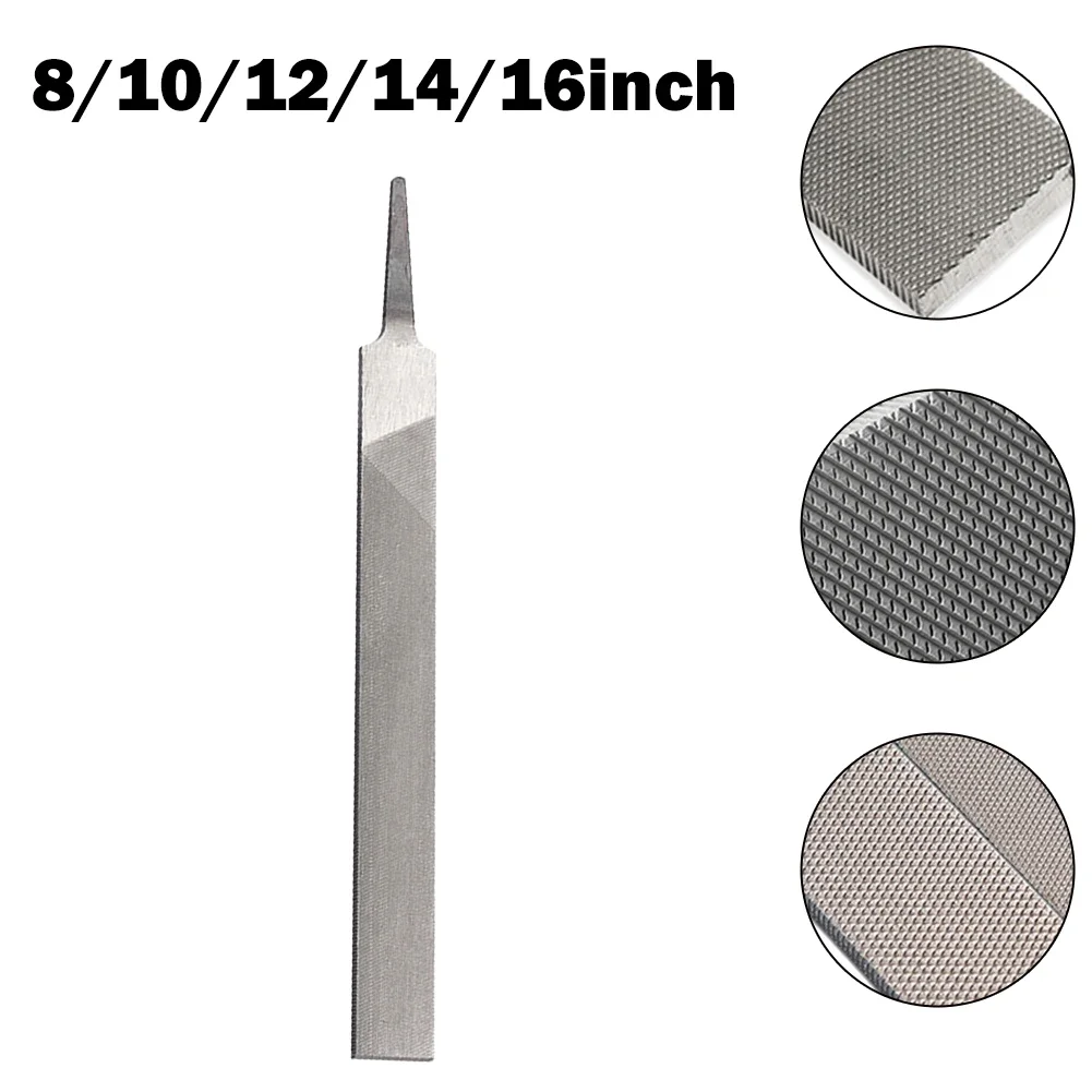 Flat File Steel File Hand Tool Metal Trimming Wear-resistance Woodworking Deburring Grinding Metalworking Tooth