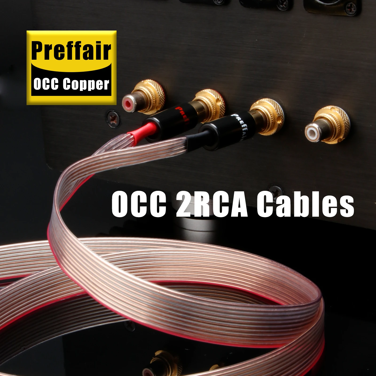 

Signal RCA Cable OCC Copper Interconnect Cable With Gold Plated RCA Plug Connector