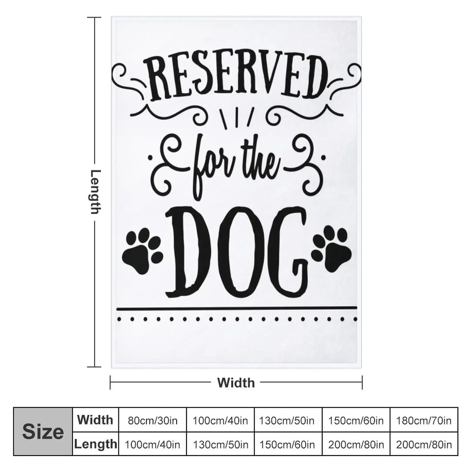 Reserved For The Dog Throw Blanket bed plaid decorative Blankets