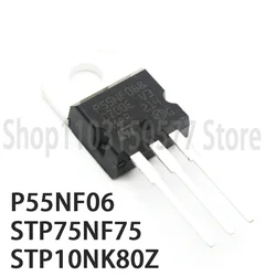 1piece P55NF06 STP75NF75 75NF75 STP10NK80Z-TO220