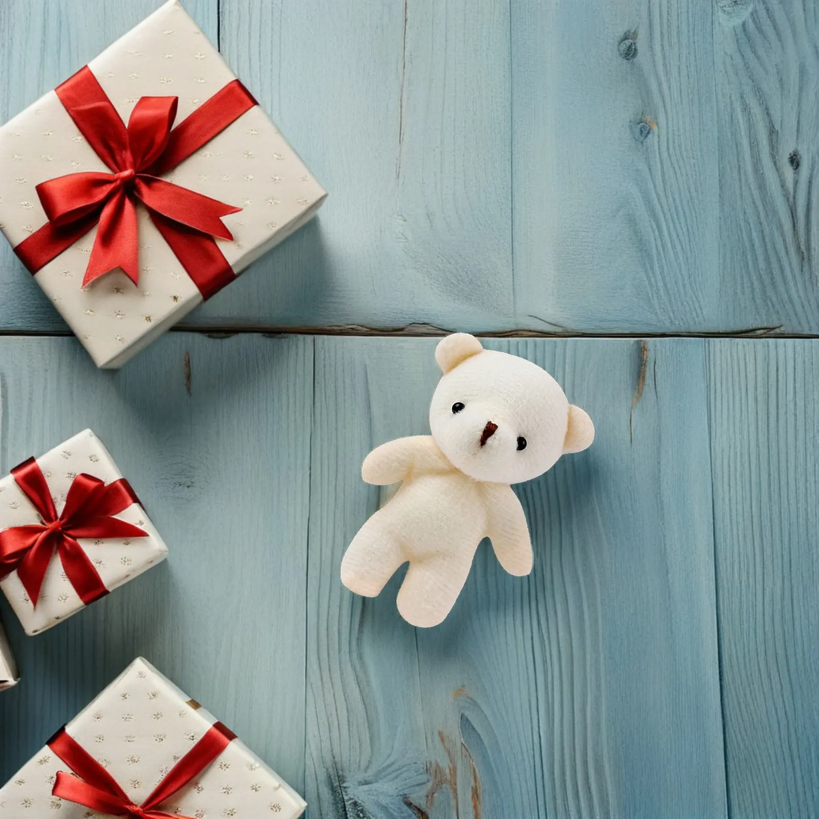 

20Pcs Mini Bear Pendant Decorative Hanging Keychain Portable Cute Bear Accessories for Bag Backpack Christmas Gift