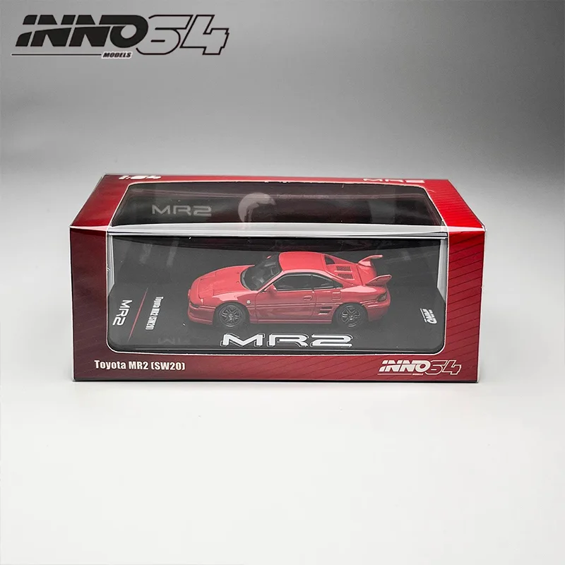Inno 1:64 Toyota Mr2 Sw20 Modelo de carro fundido - Coleção de brinquedos em miniatura personalizados Simulação de liga de presente com recurso de luz flip