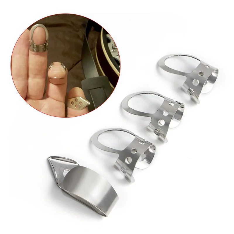 ONGE 8 قطع معدنية قابلة للتعديل إصبع الإبهام يختار الغيتار للجيتار الصوتي البانجو القيثارة