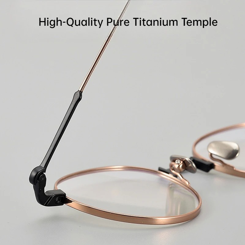 الاتجاه الجديد مصمم التيتانيوم النقي البيضاوي إطارات النظارات أزياء النساء النظارات بسيطة المتخصصة البصرية وصفة طبية إطارات النظارات