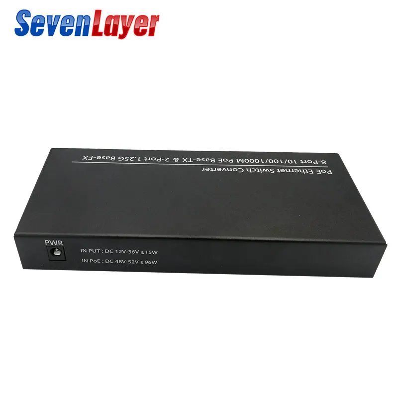 POE switch 4POE 2 fiber 2F5GE Gigabit Ethernet switch media converter Fiber Optical UPlink Port 10/100/1000M 65W 52V1.25A