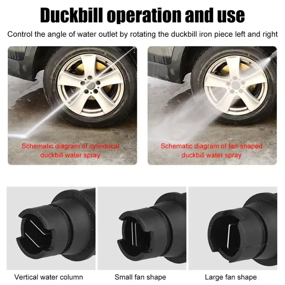 Car Wash Pressure Washer Nozzle Duckbill Adjustable Fan Spray Gun 3000PSI High Pressure Quick Connect Fitting Angle Adjustable image 4