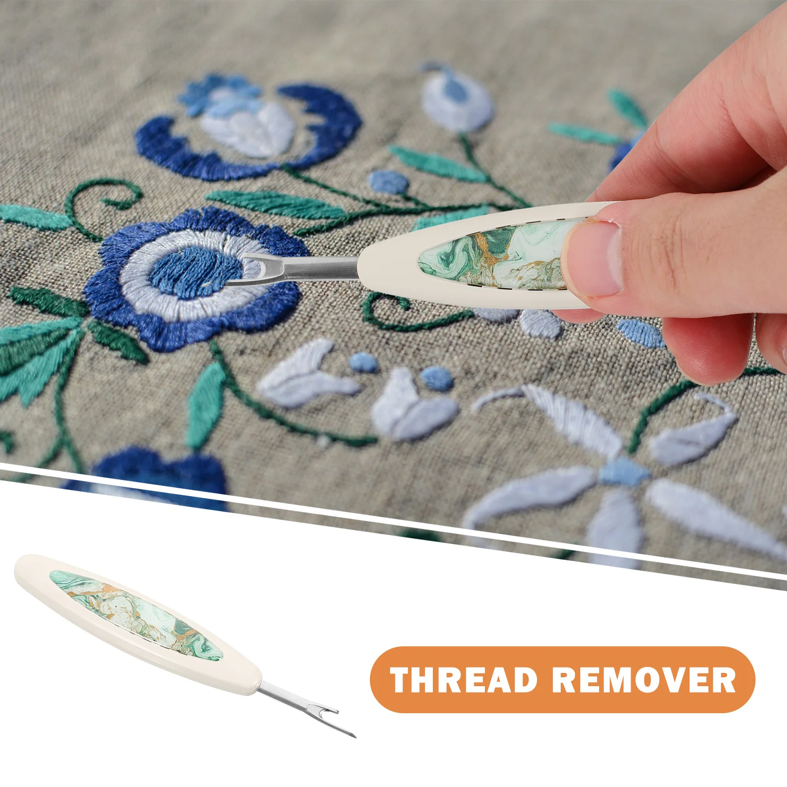 

Household Thread Remover Metal Seam Ripper Durable Stainless Steel Sewing Cutter Tool Ergonomic Handle Tailoring Thread Cutter