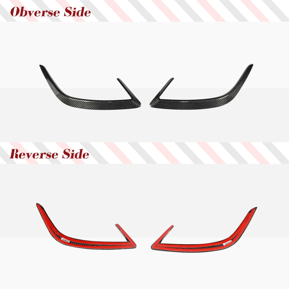 Car Rear Bumper Vent Fit for Kia Stinger 2018-2021 Real Carbon Fiber Rear Bumper Side Trim Vent Fender Splitter Car Canard Fins view 6