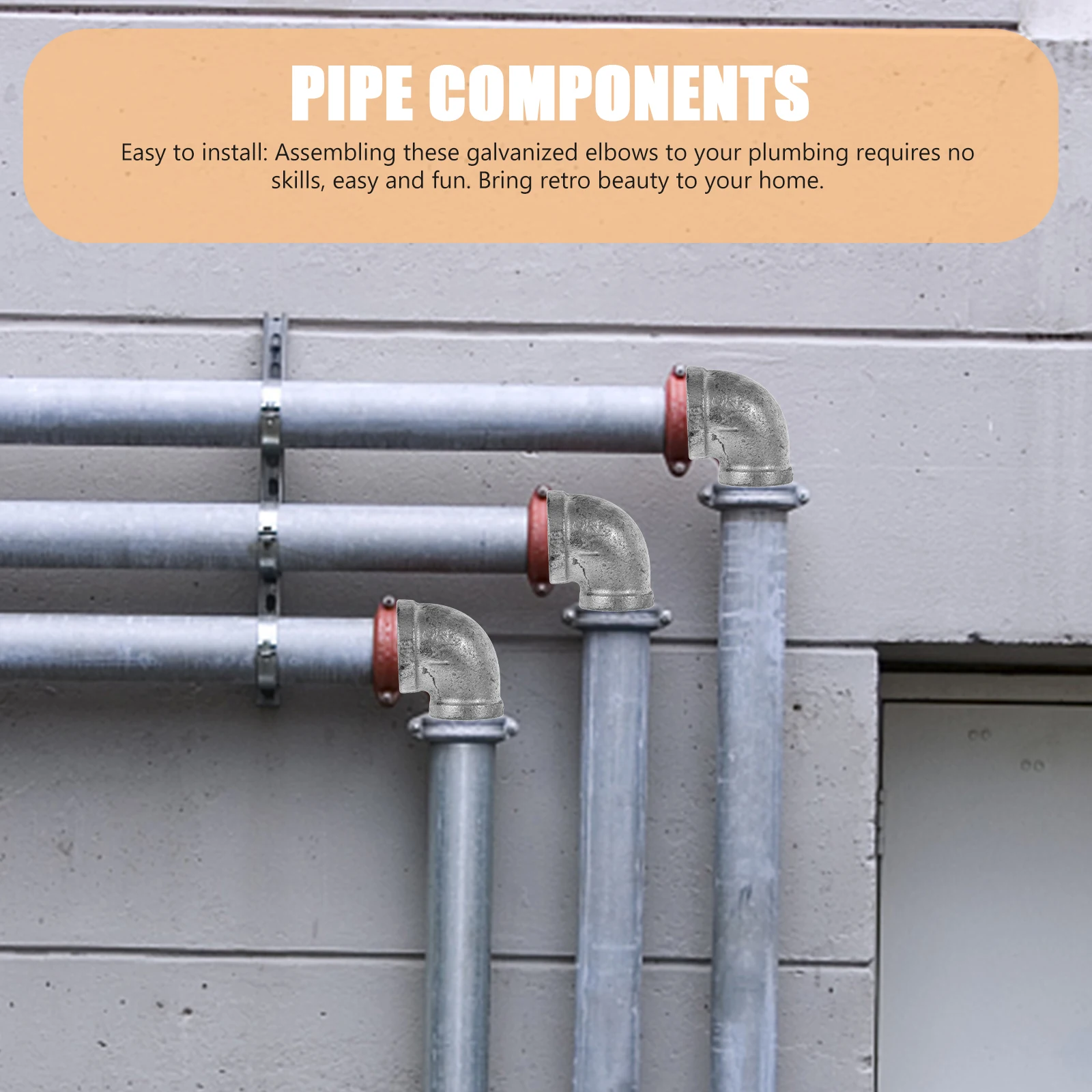 

1 Inch To 3/4 Inch Fitting Elbow Iron Furniture Fittings Support Structure Greenhouse Shed Connector Galvanized Pipe