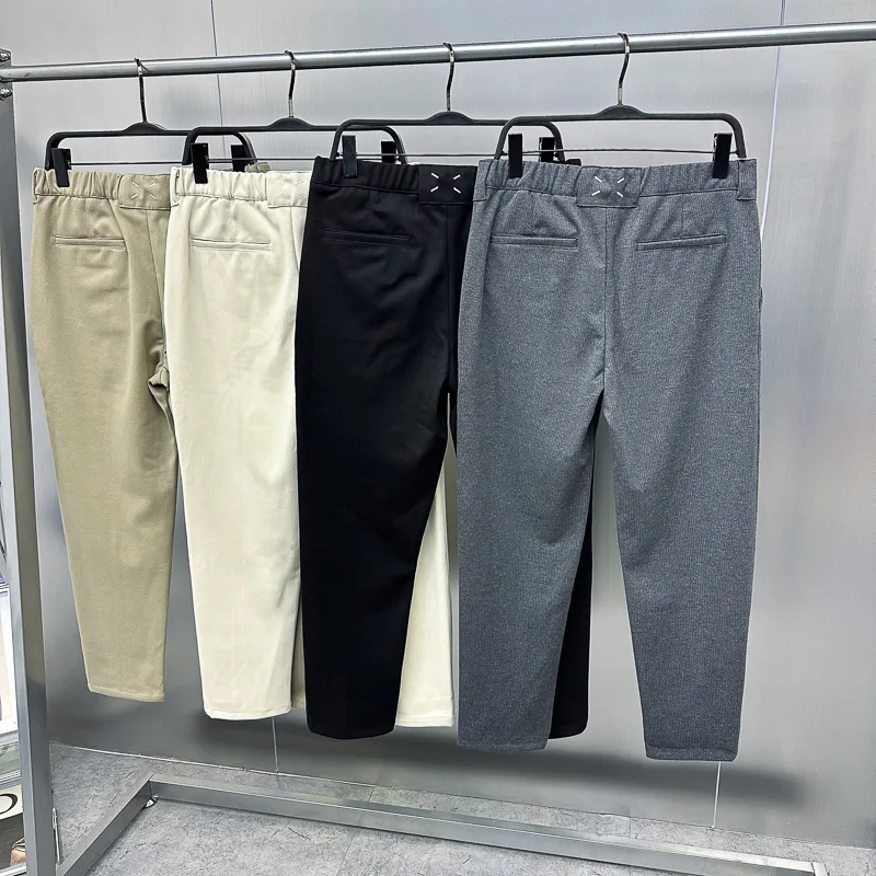 Minimalist men's three-dimensional cut casual pants, fashionable micro elastic woolen pants, men's casual pants