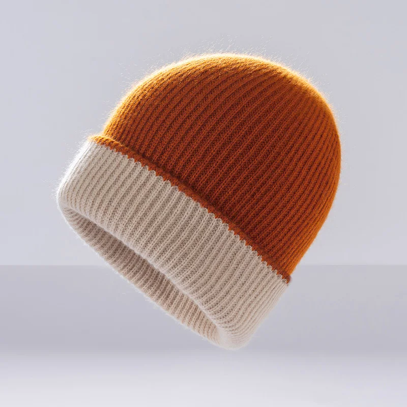 

Зимние шапки для женщин/мужчин, уличная повседневная шапка-бини, двухслойная вязаная кашемировая теплая шапка, унисекс, походная утолщенная шапка с капюшоном