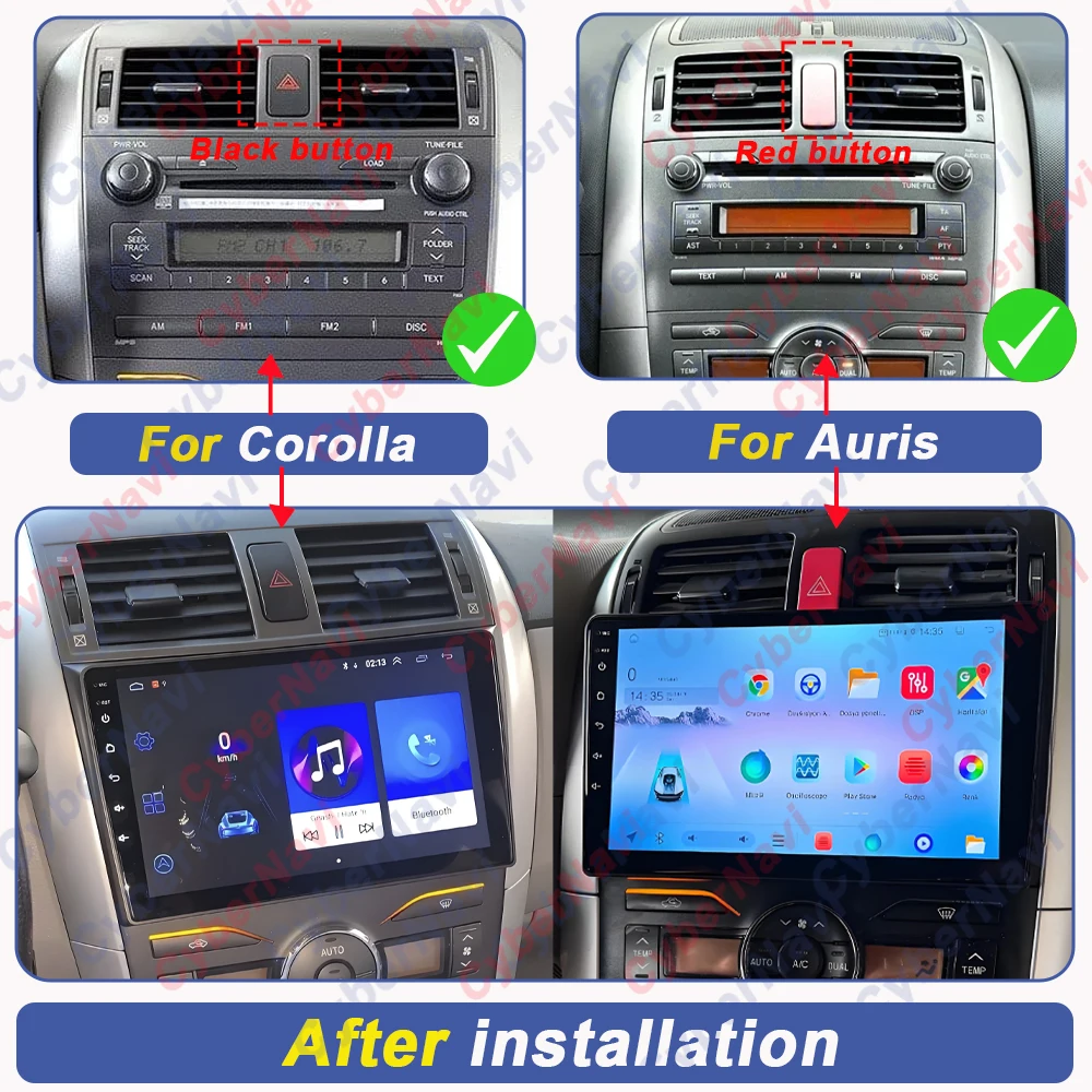 Android Radio For Toyota Corolla Auris E140 150 2006 2007 2008 2009 2010 2011 2012 2013 Car Multimedia Player Carplay Navigation