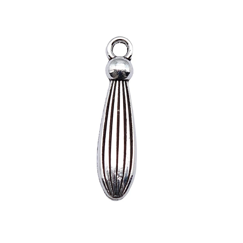 120pcs/lot DIY Jewelry Accessories Alloy Vertical striped water droplets Earring Connector Bracelet Loose Bead Pendant