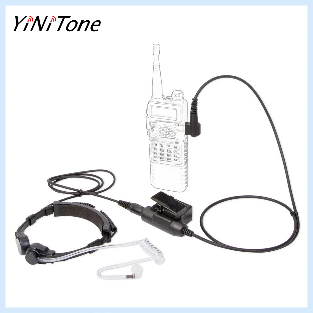 

Walkie Talkie Radio 7.1mm Telescopic Throat controlled Microphone Headset with U94 PTT Adapter For Motorola CP88 CP040 CP100 CP1