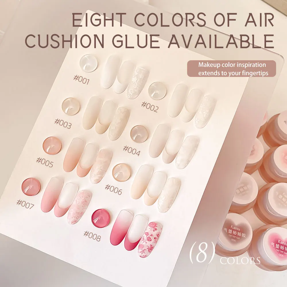 

Kaniu Nail Polish Glue Pink Color Nail Art Air Cushion Patting Glue High Saturation Gypsum Painting Glue For DIY Home Salon