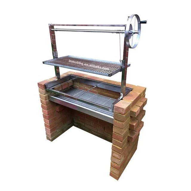 INMO BBQ Series Santa Maria Grill Edelstahl Argentinischer Grill ohne Brasero