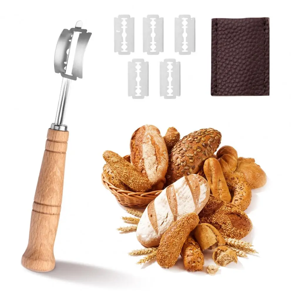 Stainless Steel Bread Lame Dough Scoring Tool with Replaceable Blades And Holster Sharp Bread Scoring Tool for Kitchen Baking