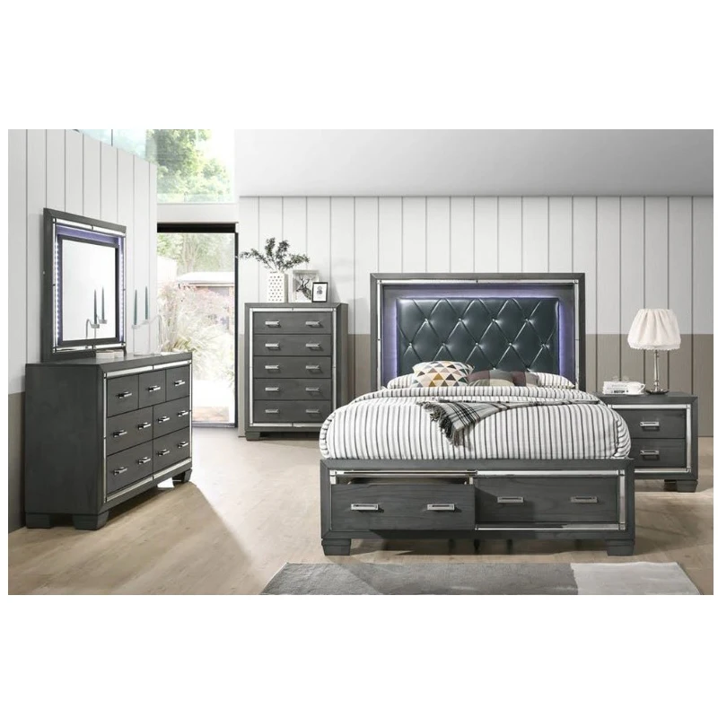 

# Bedroom Set Home Furniture Service Modern Wooden Beds Upholstery Bed Full Bedroom 1set