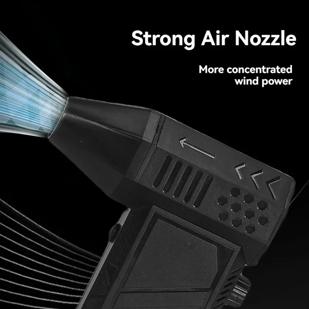 Imagem -03 - Outdoor Turbine Brushless Blower Mini Super Power Turbo Fan Wireless Air Blower Mini Turbo Violent Fan Powerful Air Blower