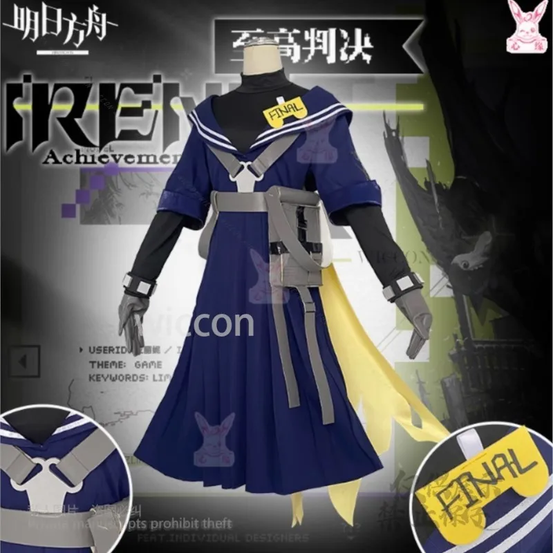Anime Game Arknights Cosplay Irene Costume Outfits Skirt Shirt Full Set New Wigs Woman Girls Halloween Party Carnival Customized