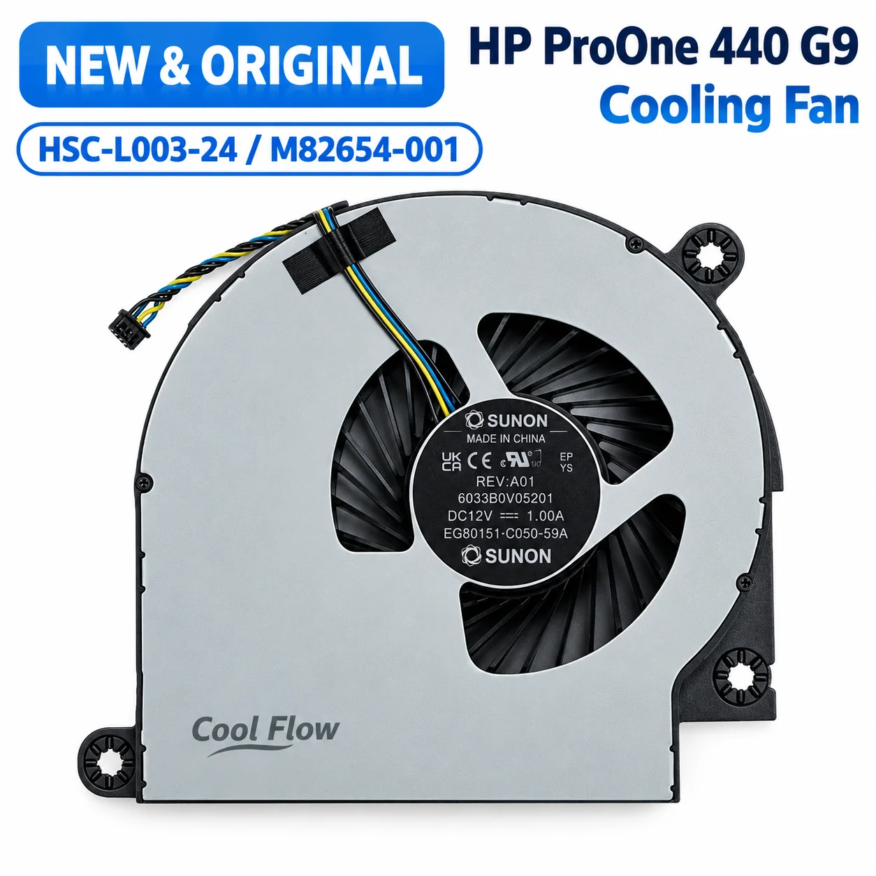 New Original Laptop CPU Cooling Fan For HP ProOne 440 G9 HSC-l003-24 M82654-001 EG80151S1-C050-S9A DC12V Cooler Radiator Fan
